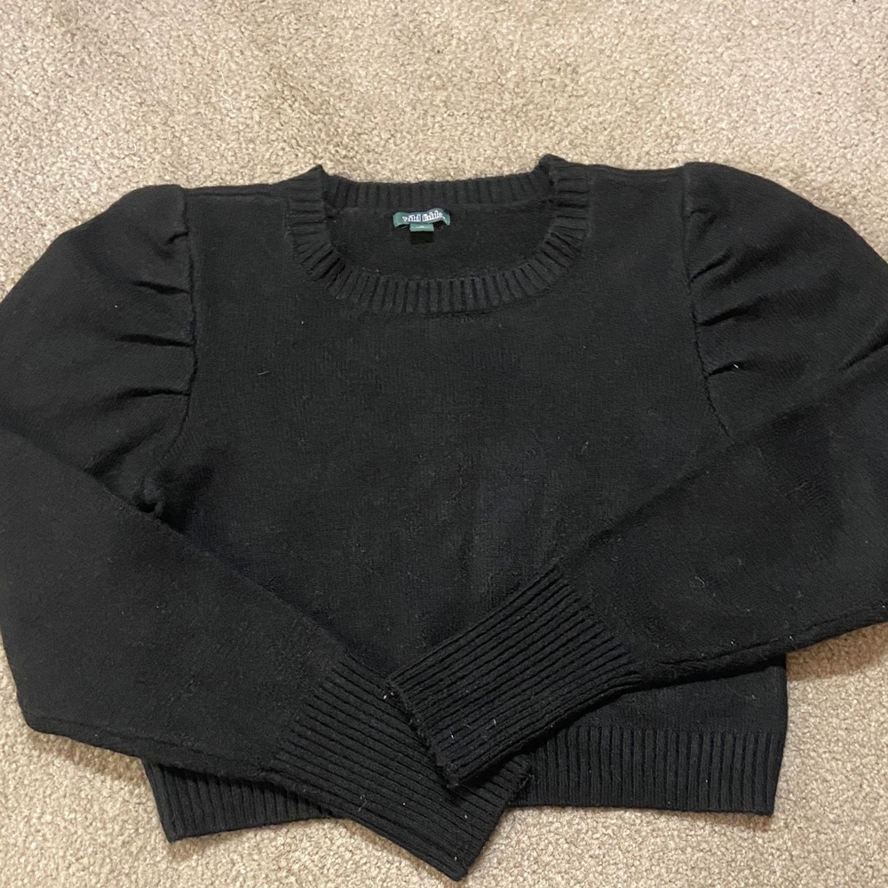 Wild Fable Black Crew Neck Sweater